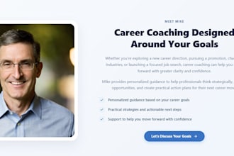 provide 1 on 1 career coaching and job search guidance
