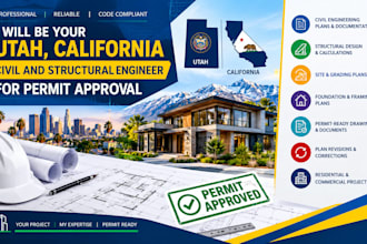 be your utah, california civil and structural engineer for permit approval