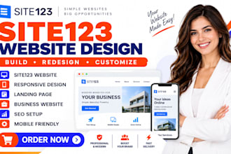 design site123 redesign or fix site123 website with SEO webador weblium website