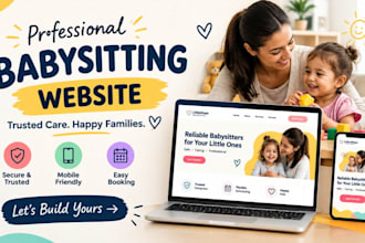 do babysitting website, nanny agency website, childcare website, nanny website
