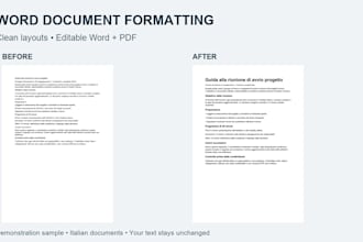 format your word document with a clean layout and PDF copy