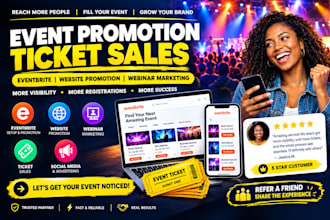 event promotion, ticket sales, eventbrite, website promotion, webinar marketing