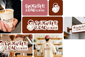 design cafe branding, bakery logo branding, coffee shop branding for your