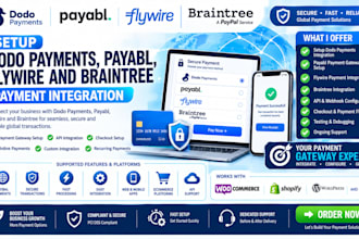 setup dodo payments, payabl, flywire and braintree payment integration