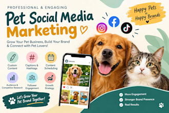 manage social media marketing for your pet business and brand