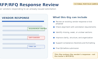 review and strengthen your rfp rfq response or bid proposal