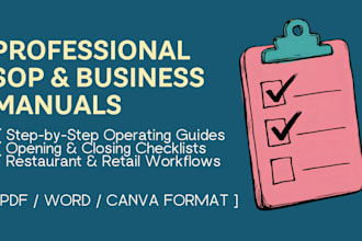 write sops and business operational manuals