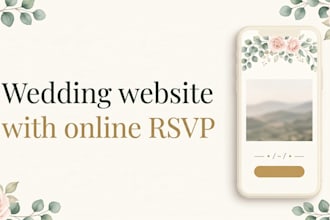 create a wedding website or special event website with rsvp