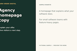 rewrite your marketing agency homepage copy