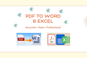 convert PDF to word and excel and format files