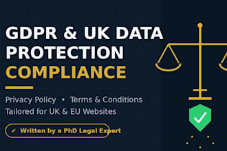 write gdpr compliant privacy policy and terms for your UK website