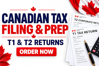 file your canadian corporate tax return, t2 and personal t1 tax