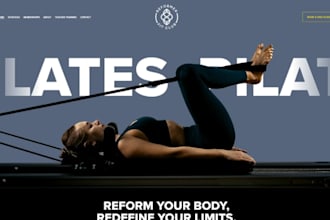 design wix pilates studio website reformer pilates barre studio fitness website