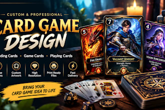 design custom card game, tcg and trading card designs