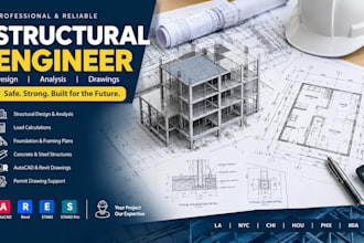 be your structural engineer for structural design, analysis and drawings