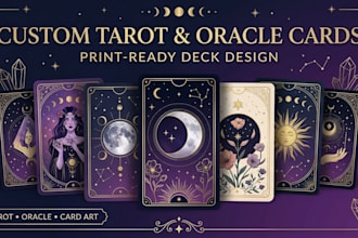design print ready custom tarot and oracle cards for your deck