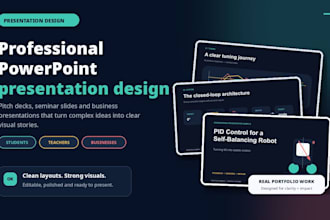 design professional powerpoint presentations pitch decks and seminar slides