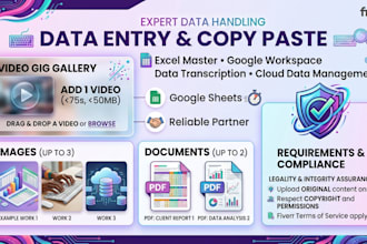 do accurate data entry and copy paste tasks