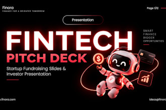 design fintech pitch deck startup investor fundraising presentation