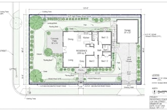 review and design 2d fence site plans, architectural floor plan for city permit