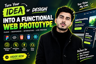 build ai powered functional website prototype from your idea