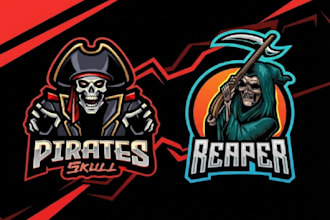 design custom esport cartoon mascot logo for gaming teams