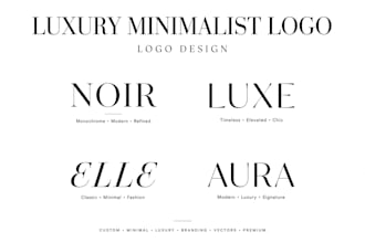 design modern minimalist luxury logo for fashion brand