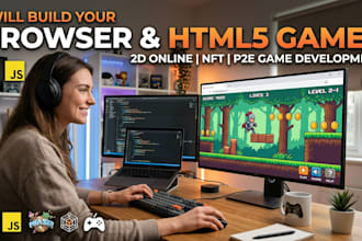 build a browser game, HTML5 game developer, 2d online game, nft web game project