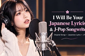 be your japanese lyricist and jpop songwriter for original songs