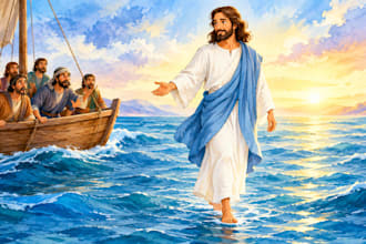 christian children story book illustration, children story book illustration