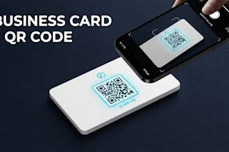 create a custom qr code design business card with qr code