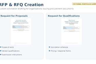 create or revise your rfp rfq procurement solicitation