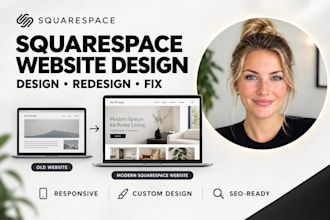 design and build a professional, SEO optimized squarespace website