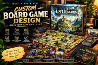 design a custom board game, card game and tabletop game