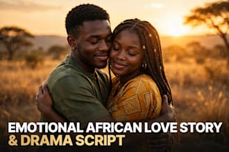 write an emotional african love story and drama script