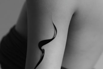 do floral and minimalist tattoo design