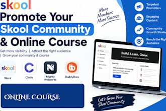 promote your skool community and online course with targeted marketing
