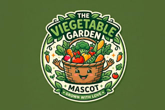 make awesome vegetable garden mascot logo design