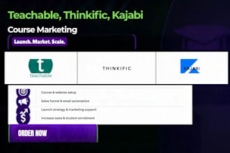 do teachable thinkific course marketing and kajabi online couse promotion