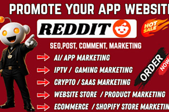 use reddit seo post and comment to promote your app website