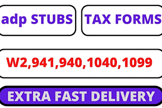 check adp, payroll, stubs, w2 and tax records for accuracy