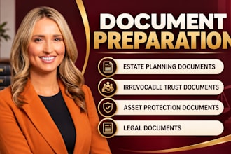 draft your estate plan, living trust, revocable trust and will
