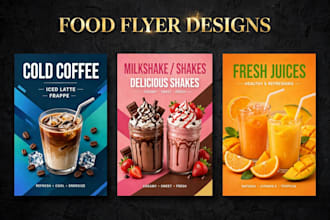 design modern restaurant food poster, menu and food flyer