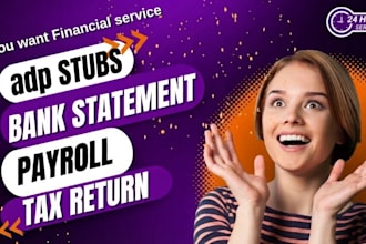 convert bank statement, stubs w2 1099 and 1040, paychecks
