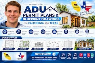 design adu permit plans and blueprint drawings for california and texas