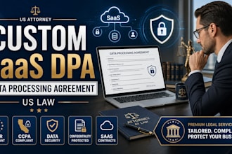 draft a saas data processing agreement dpa as a US attorney