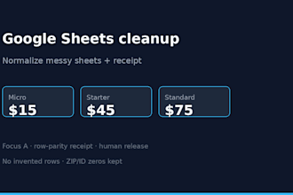 clean and normalize your messy google sheet or CSV