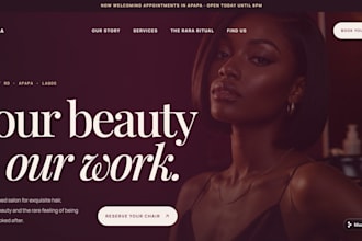 design a responsive 1 page luxury landing page or storefront