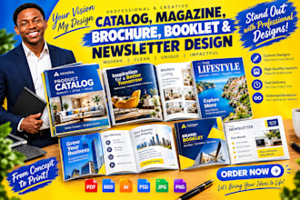 help design magazine, brochure, catalog, booklet, newsletter and magazine layout