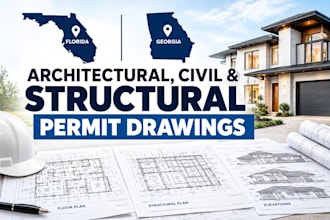 draw, prepare pennsylvania and michigan site plan, structural permit drawings